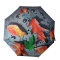 Stock Stock Wholesales Promotion Flower Picture Print Automatic Open Close Fold Umbrella